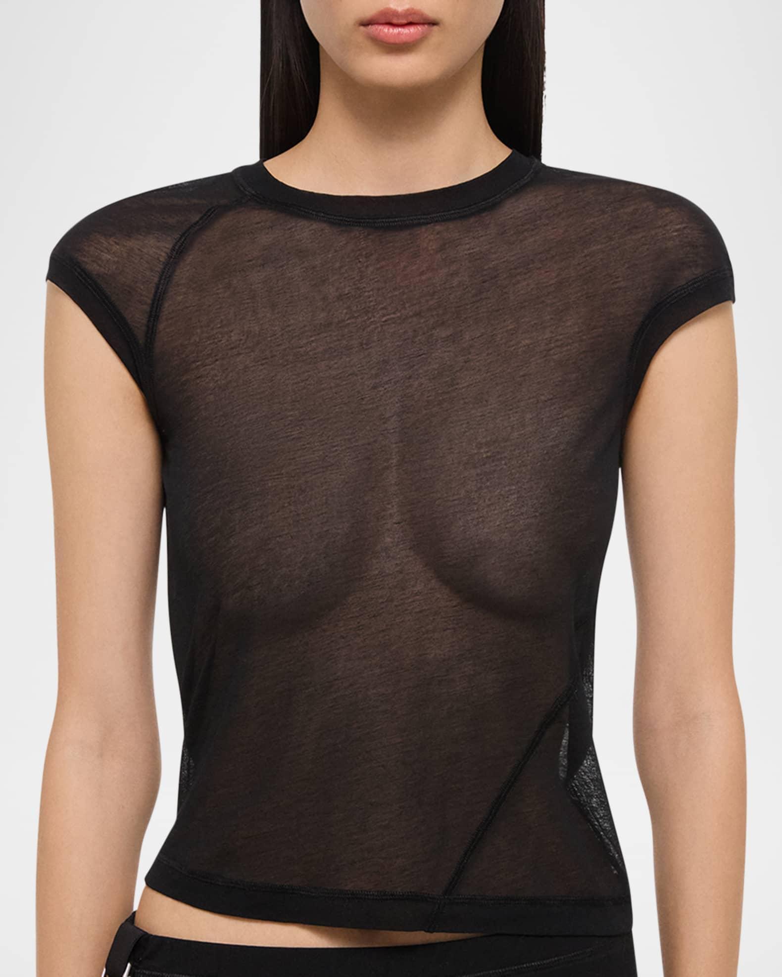 Twisted Sheer Crewneck Top Product Image