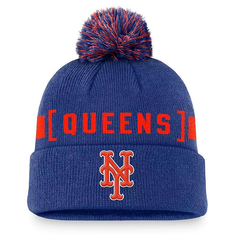 New York Mets Hometown Peak Nike Mens MLB Cuffed Pom Beanie Product Image