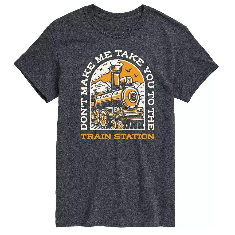 Big & Tall Yellowstone Train Station Graphic Tee, Men's,  Product Image