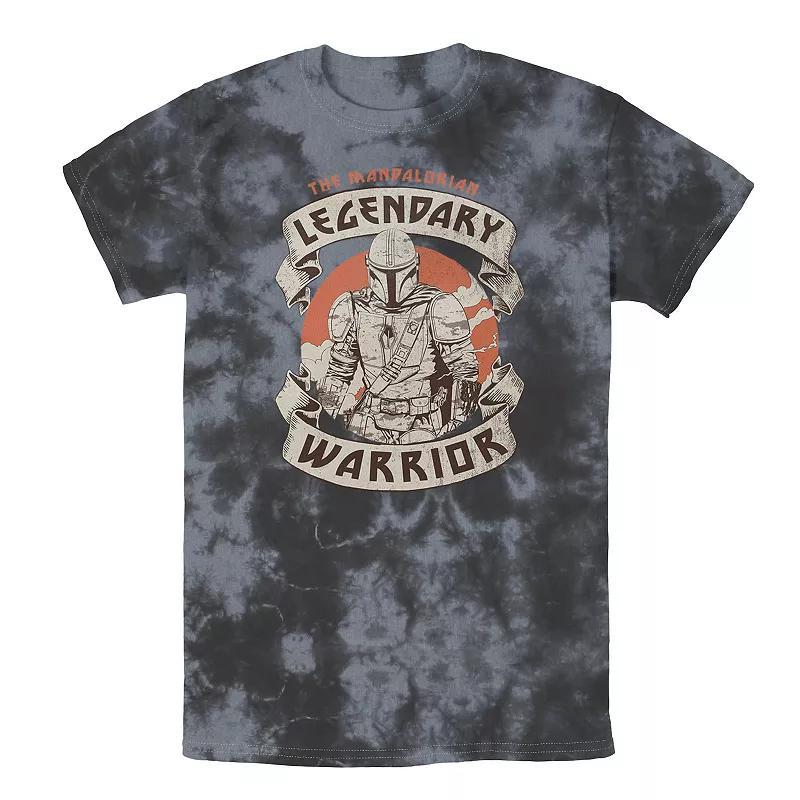 Men's Star Wars Mandalorian Legendary Lone Hunter Tee, Boy's, Size: Small, Black Grey Product Image