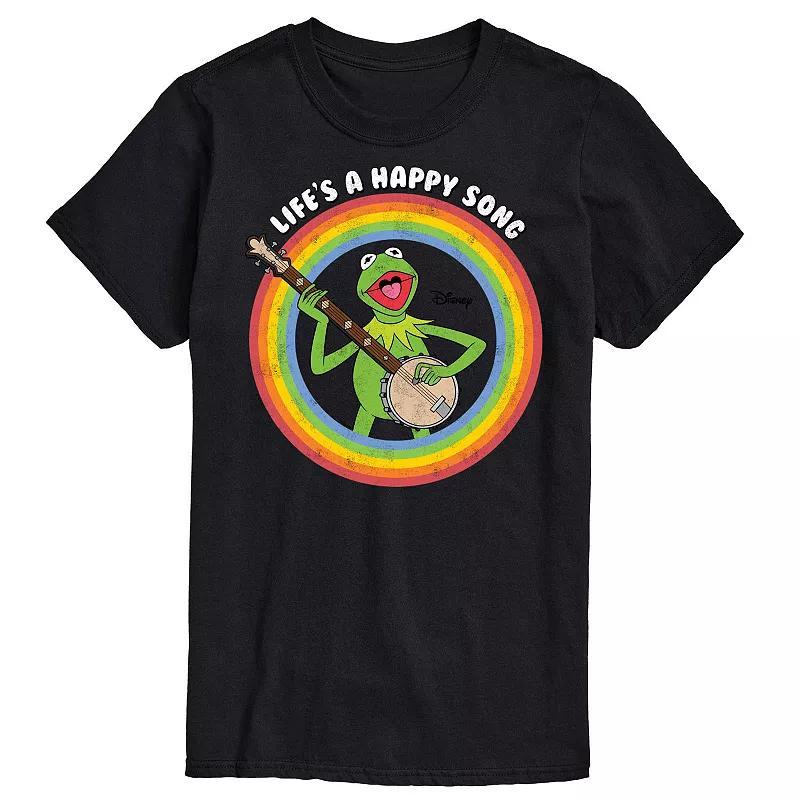 Disney's Men's The Muppets Lifes A Happy Song Tee, Size: 4XB, Black Product Image