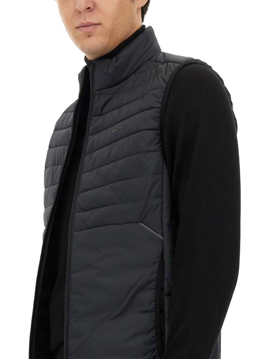 HUGO BOSS Vest With Zip. In Blue Product Image