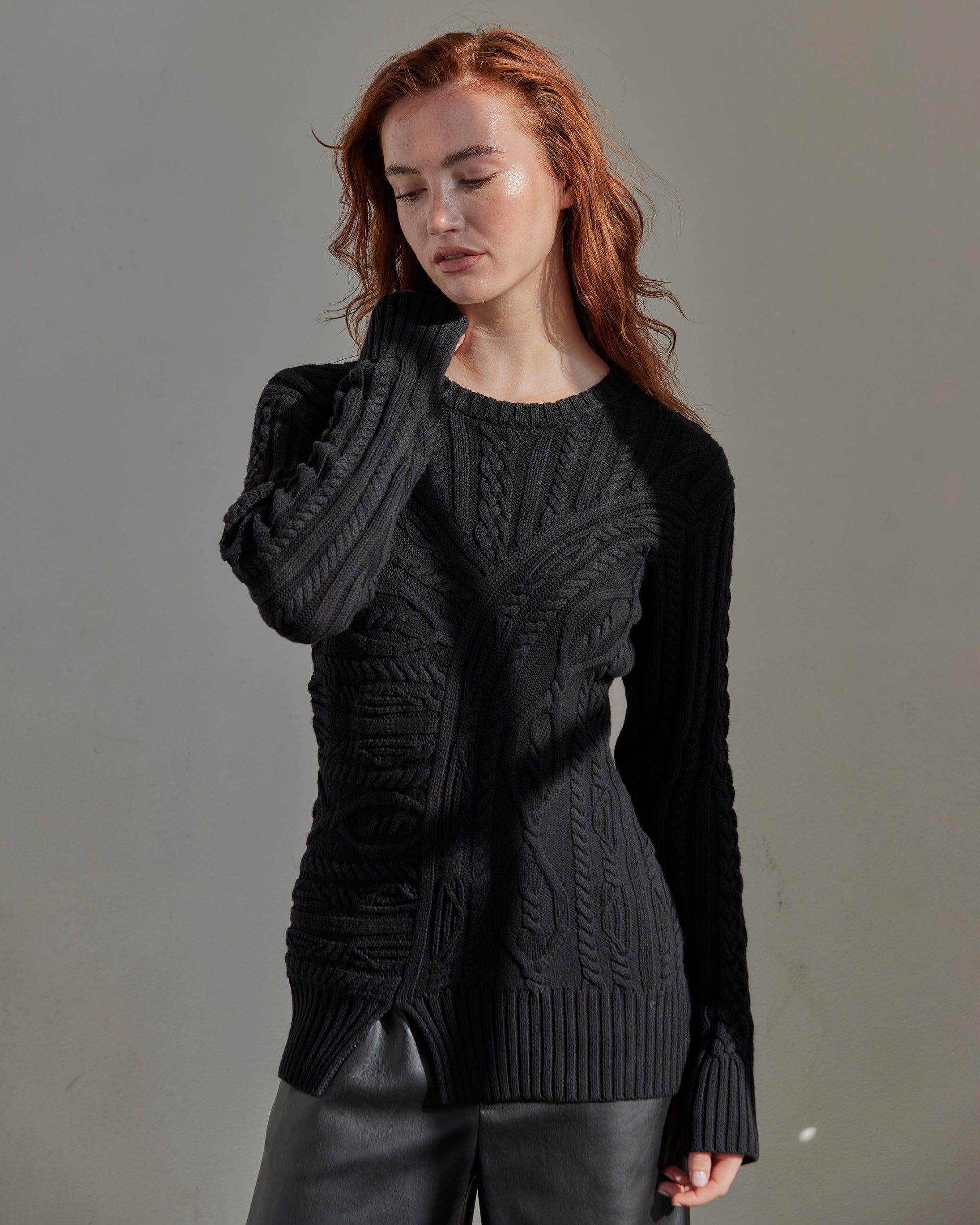 Imelda Cable Knit Crew Neck Sweater Product Image