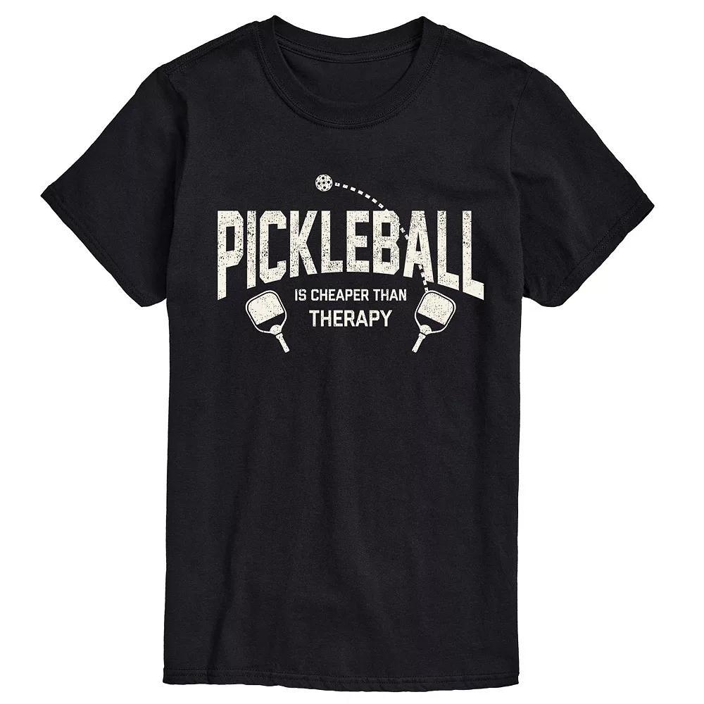 Men's Cheaper Than Therapy Tee, Size: XS, Black Product Image