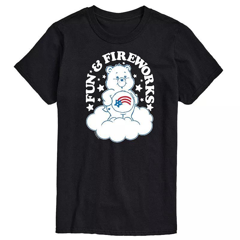 Men's Care Bears American Fun Fireworks Graphic Tee, Size: Large, Blue Product Image