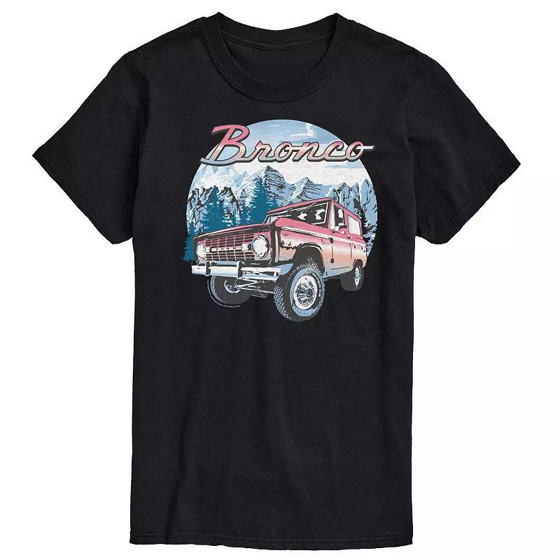 Men's Ford Bronco Snowy Mountains Graphic Tee, Size: XL, Black Product Image