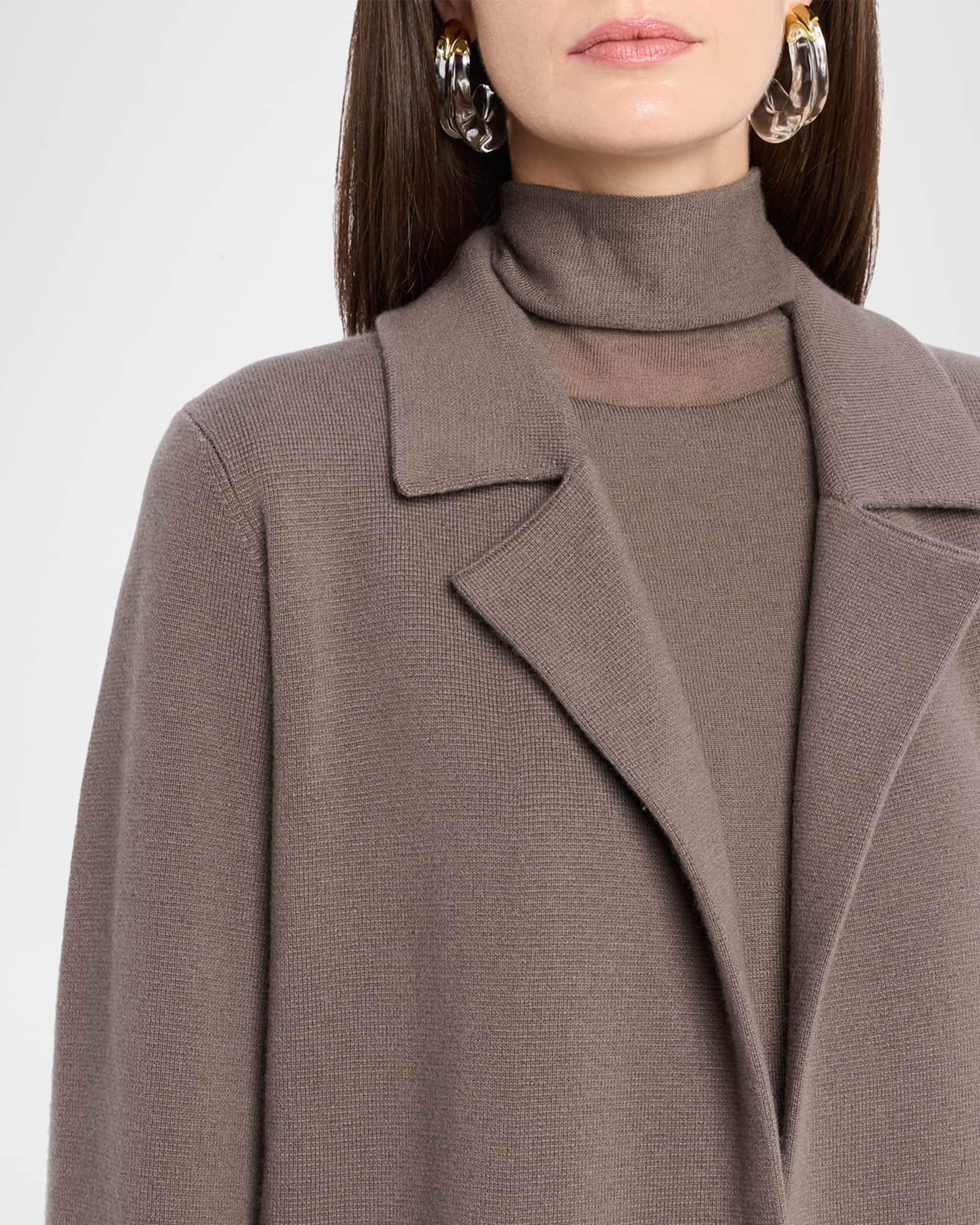 Cashmere Long Open-Front Coat Product Image