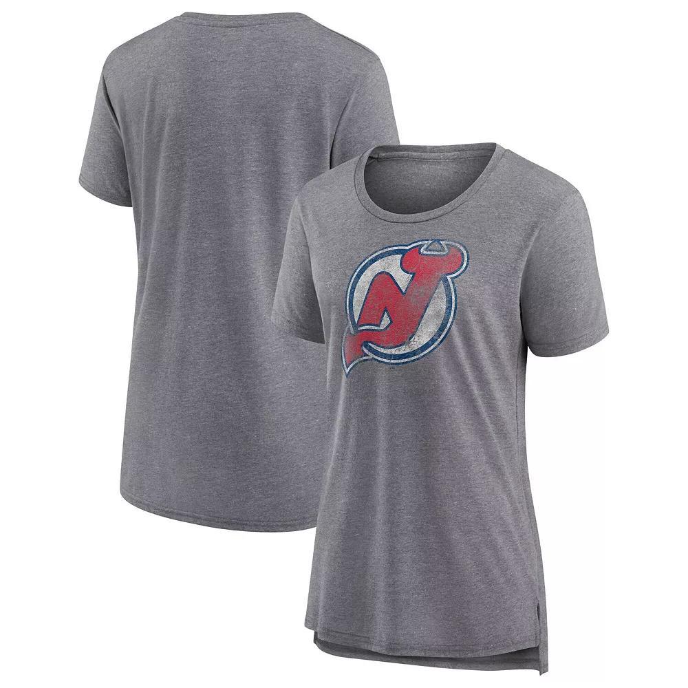 Women's Fanatics Heather Gray New Jersey Devils Special Edition 2.0 Modern T-Shirt,  Product Image