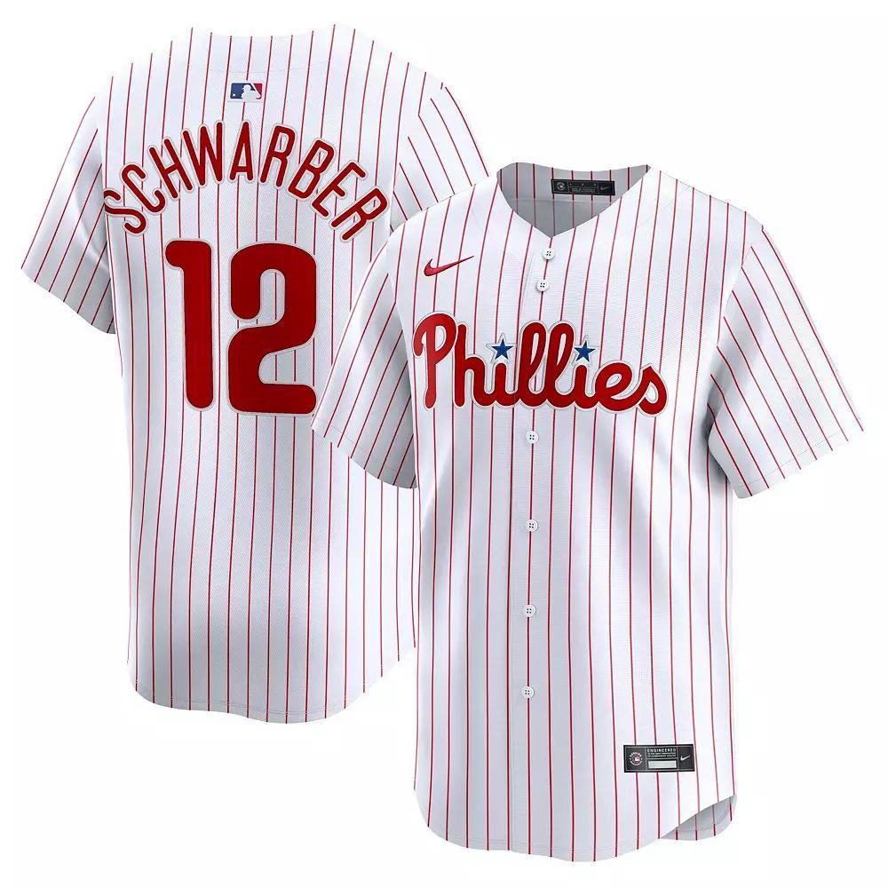 Men's Nike Kyle Schwarber White Philadelphia Phillies Alternate Limited Player Jersey,  Product Image