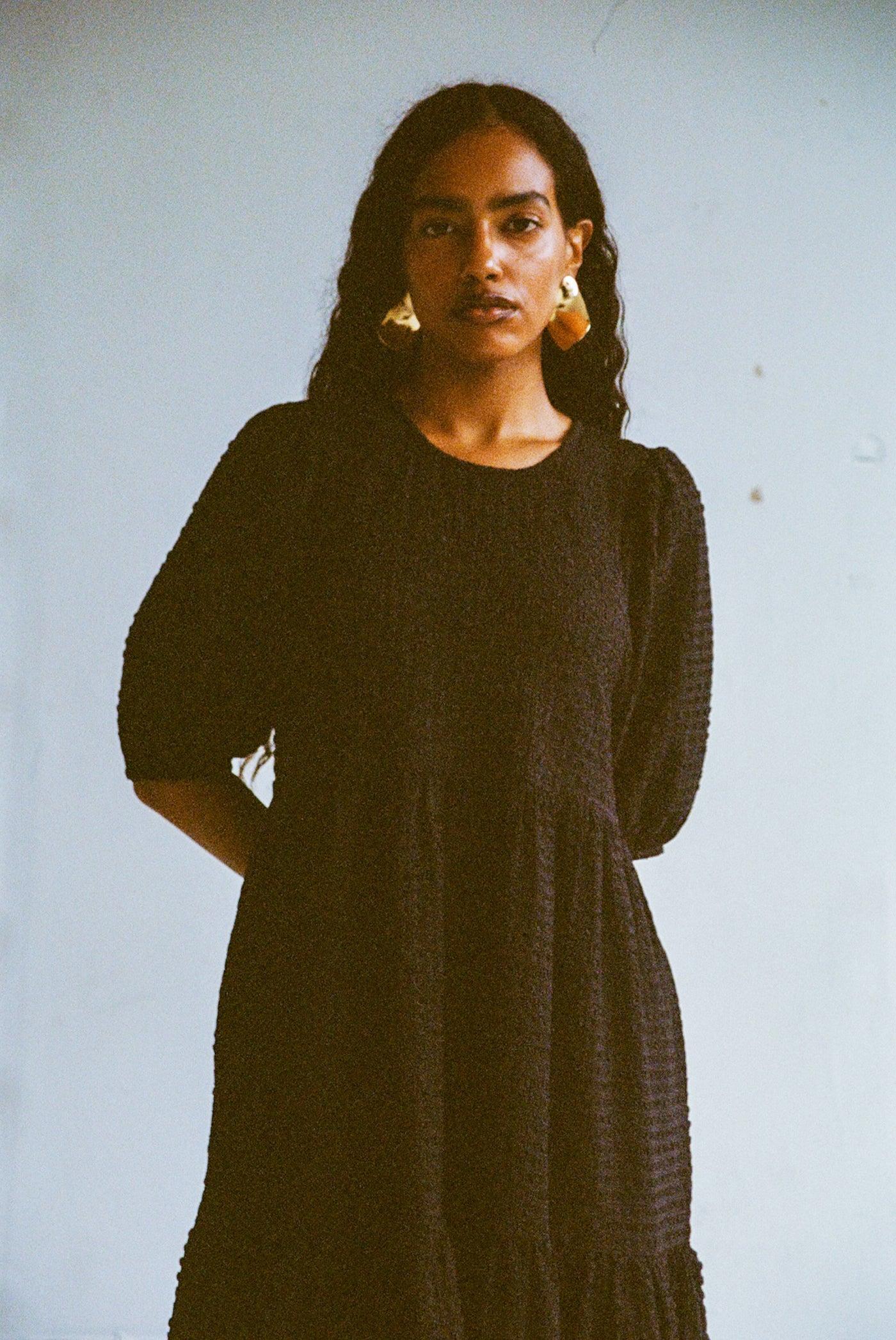 Rosemary Dress - Licorice Bubble Product Image