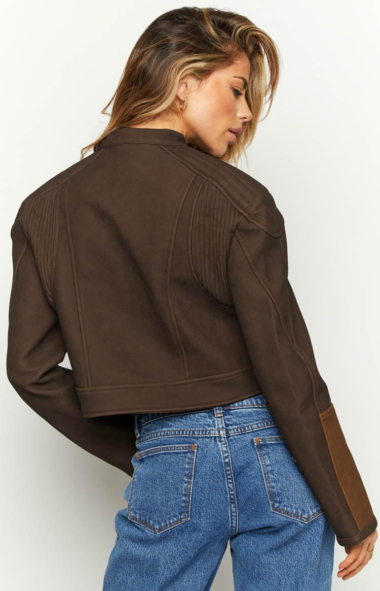 Lioness Chocolate Nueve Biker Jacket Product Image