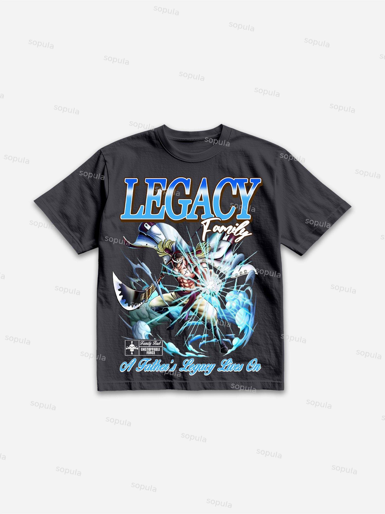 Anime Graphic Legacy Print Cotton T-shirt Product Image