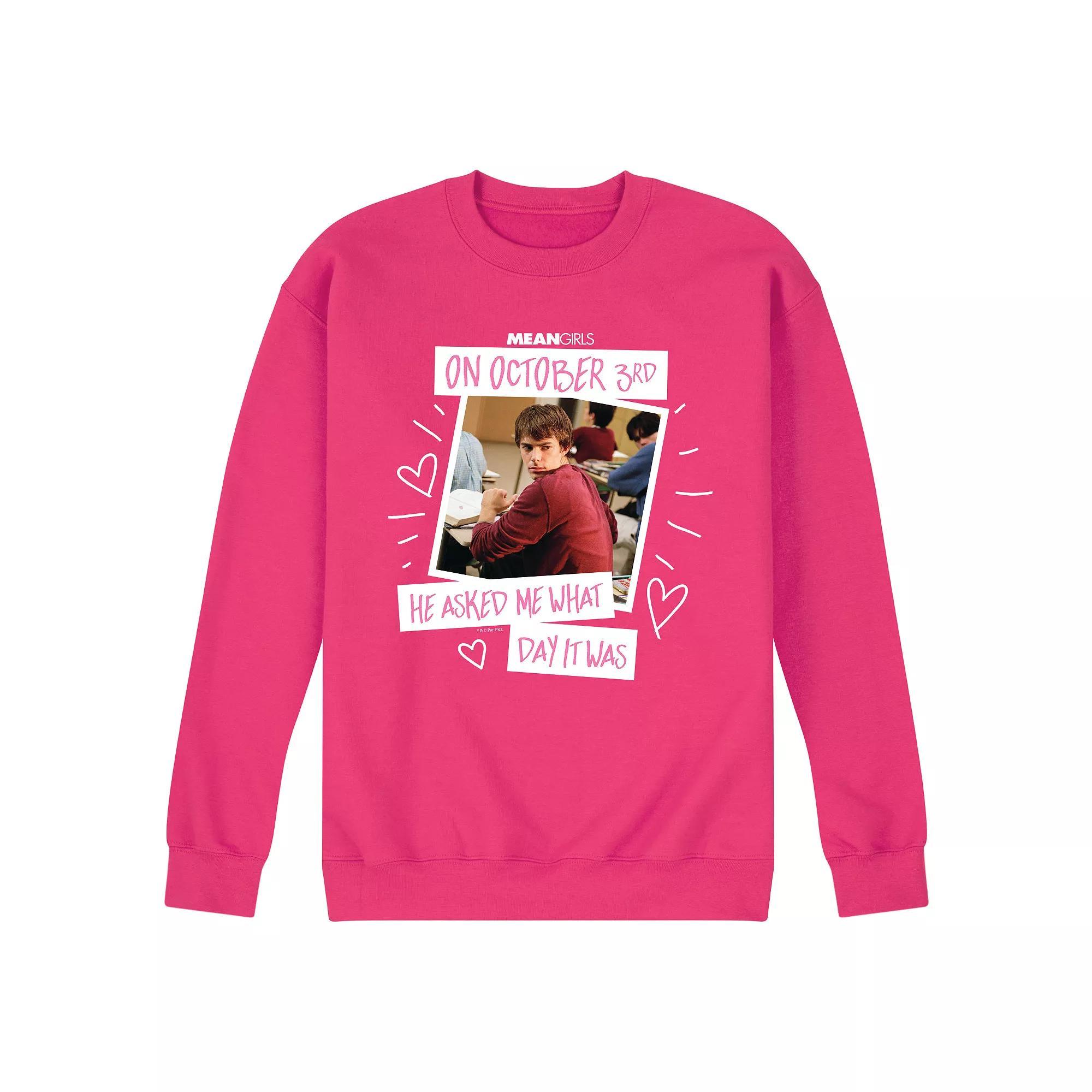 Men's Mean Girls October 3rd Fleece Sweatshirt, Size: Small, Black Product Image