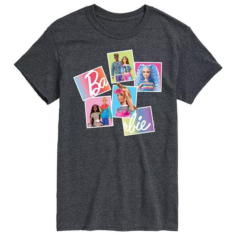 Men's Barbie Photoreal Collage Graphic Tee, Size: XL, Gray Product Image