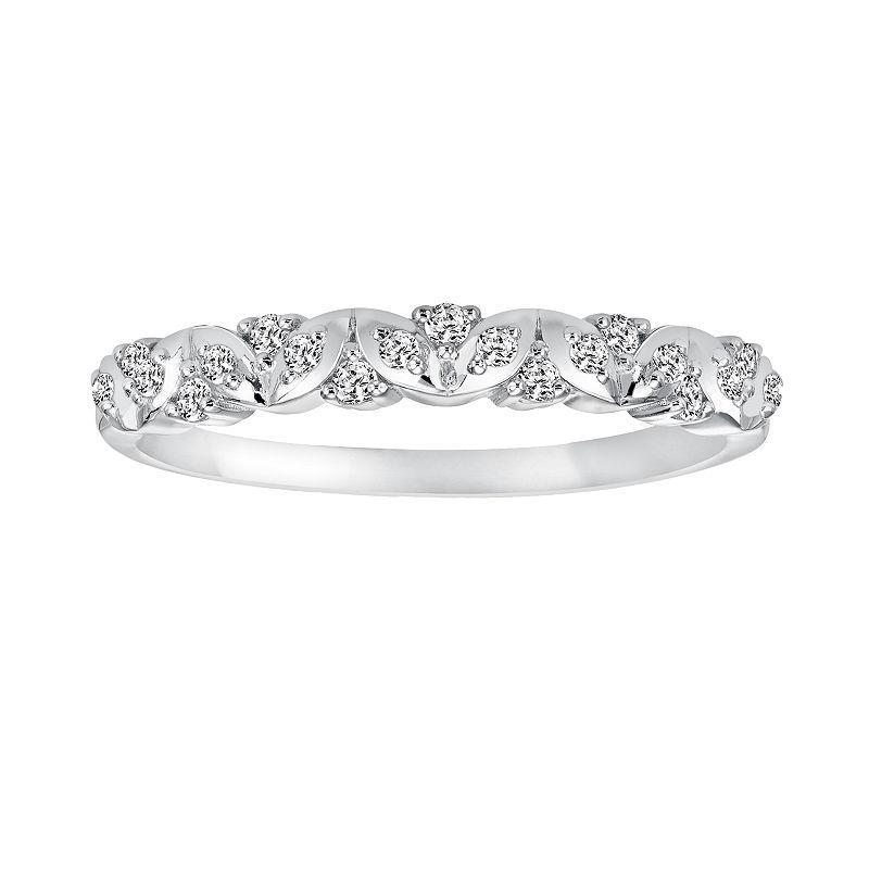 Simply Vera Vera Wang 14k White Gold 1/7-ct. T.W. Diamond Wedding Ring, Womens 14k Whgold Product Image