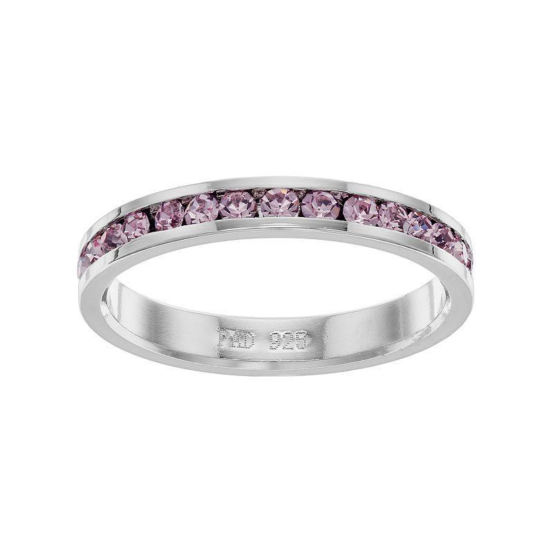 Traditions Jewelry Company Sterling Silver Crystal Birthstone Eternity Ring, Womens June Product Image