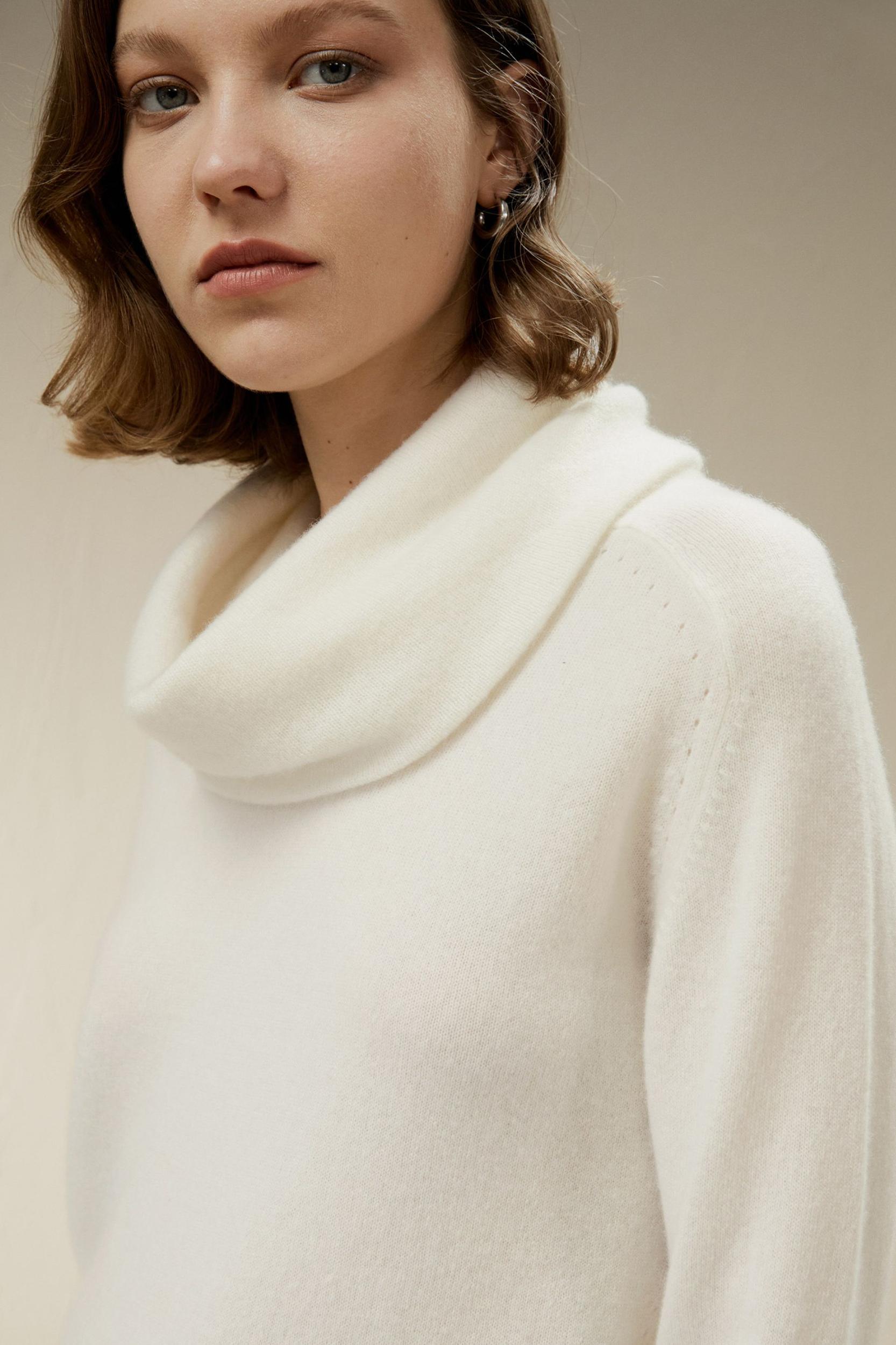 Cashmere Cowl Neck Sweater Product Image