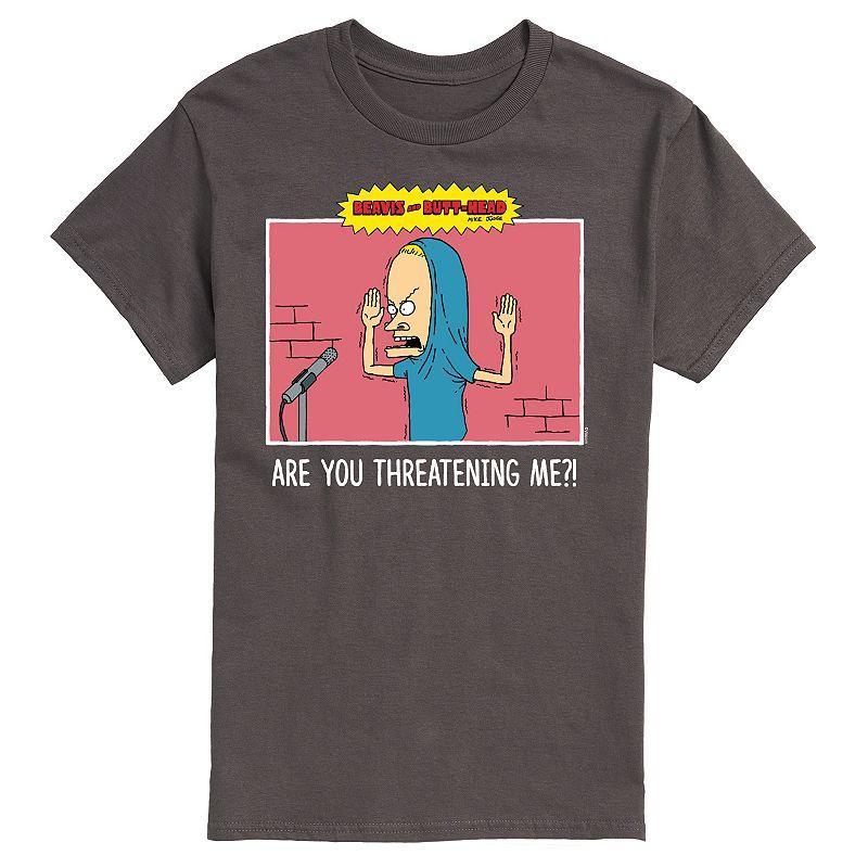 Big & Tall Beavis & Butthead Threatening Me Tee, Men's, Size: 6XB, Black Product Image