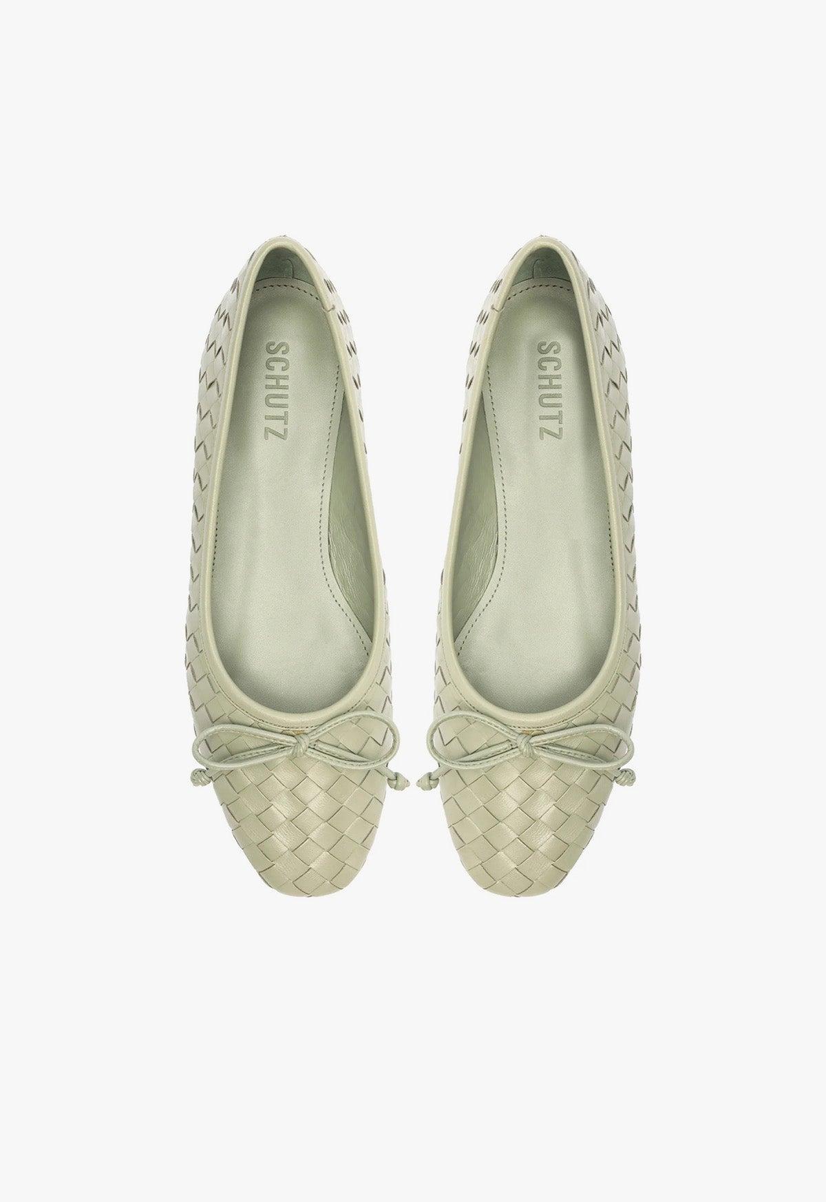 Arissa Woven Leather Flat Female Product Image