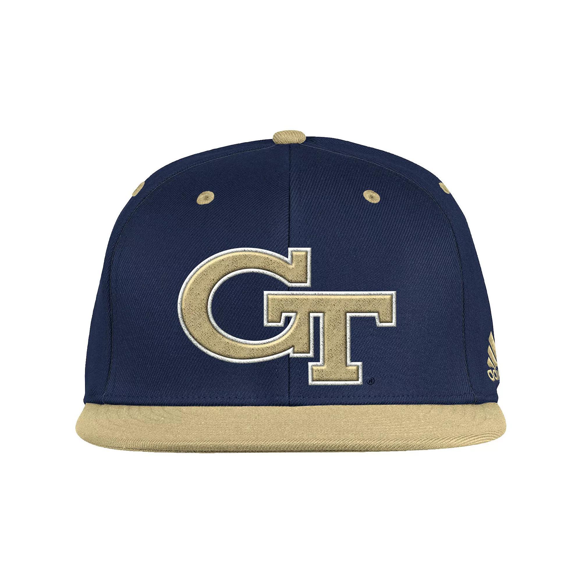 Men's adidas Navy/Gold Georgia Tech Yellow Jackets On-Field Baseball Fitted Hat,  Product Image