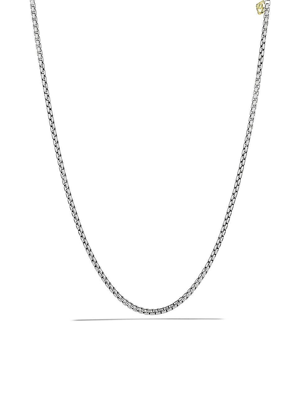 Womens Box Chain Necklace In Sterling Silver Product Image