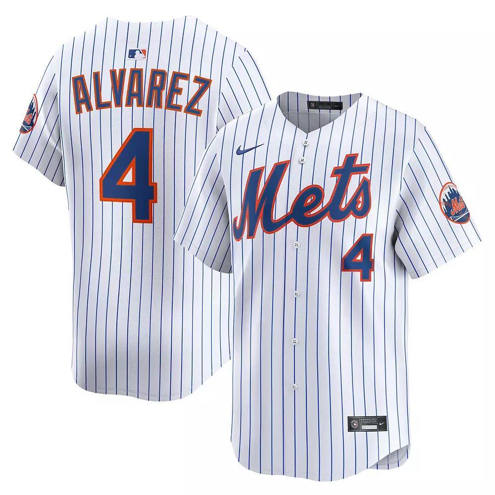 Men's Nike Francisco Alvarez White New York Mets Home Limited Player Jersey, Size: XL Product Image