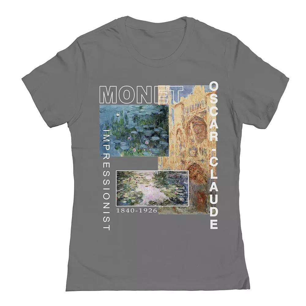 Juniors Monety Womens Graphic Tee, Girls Grey Product Image