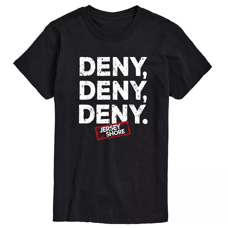 Men's Jersey Shore Deny Deny Deny Graphic Tee, Size: XXL, Black Product Image