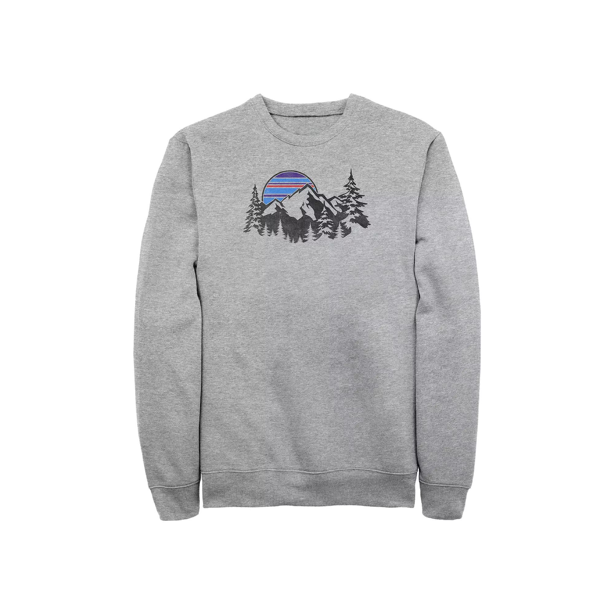 Big & Tall Mountain Range Graphic Fleece Sweatshirt, Men's,  Product Image