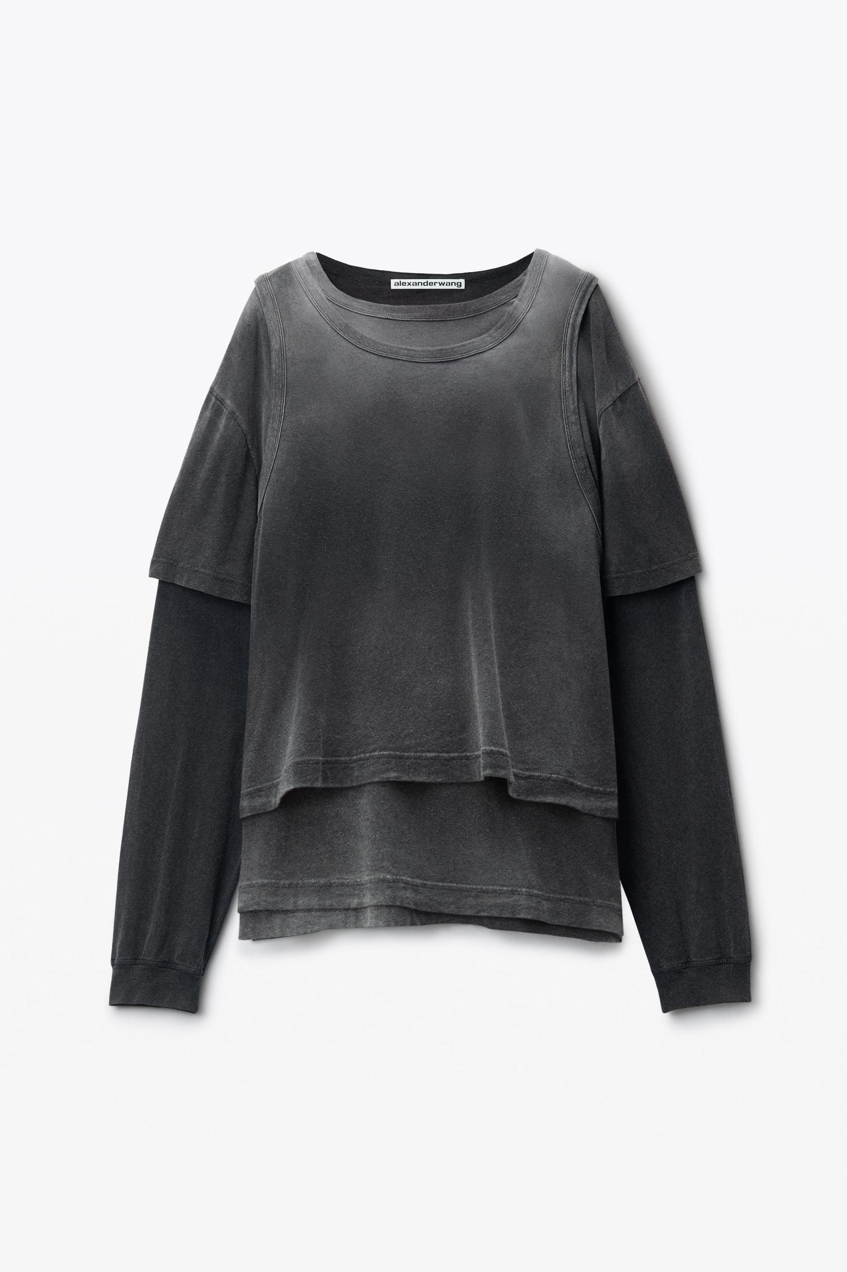 Oversize Triple-layer Unisex Tee In Cotton Product Image
