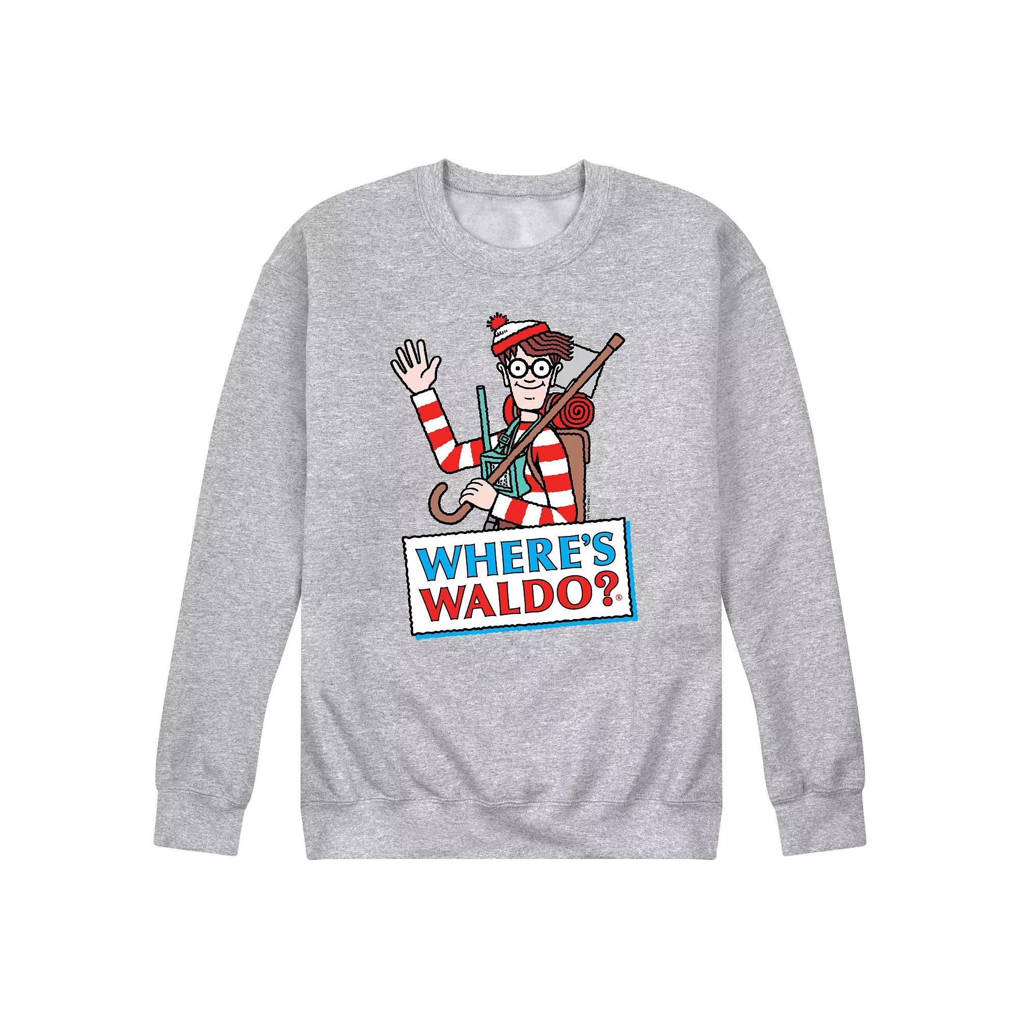 Men's Where's Waldo Logo Fleece Sweatshirt,  Product Image
