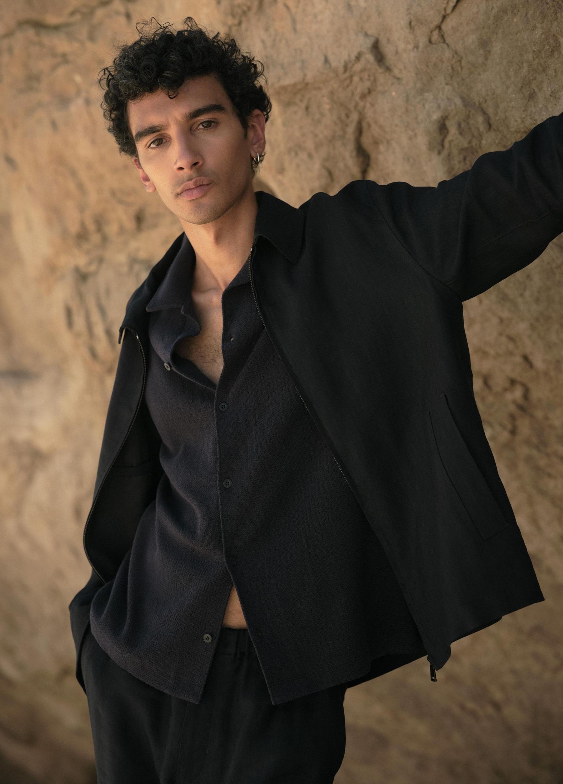 Two-Way Zip Bomber Jacket Product Image