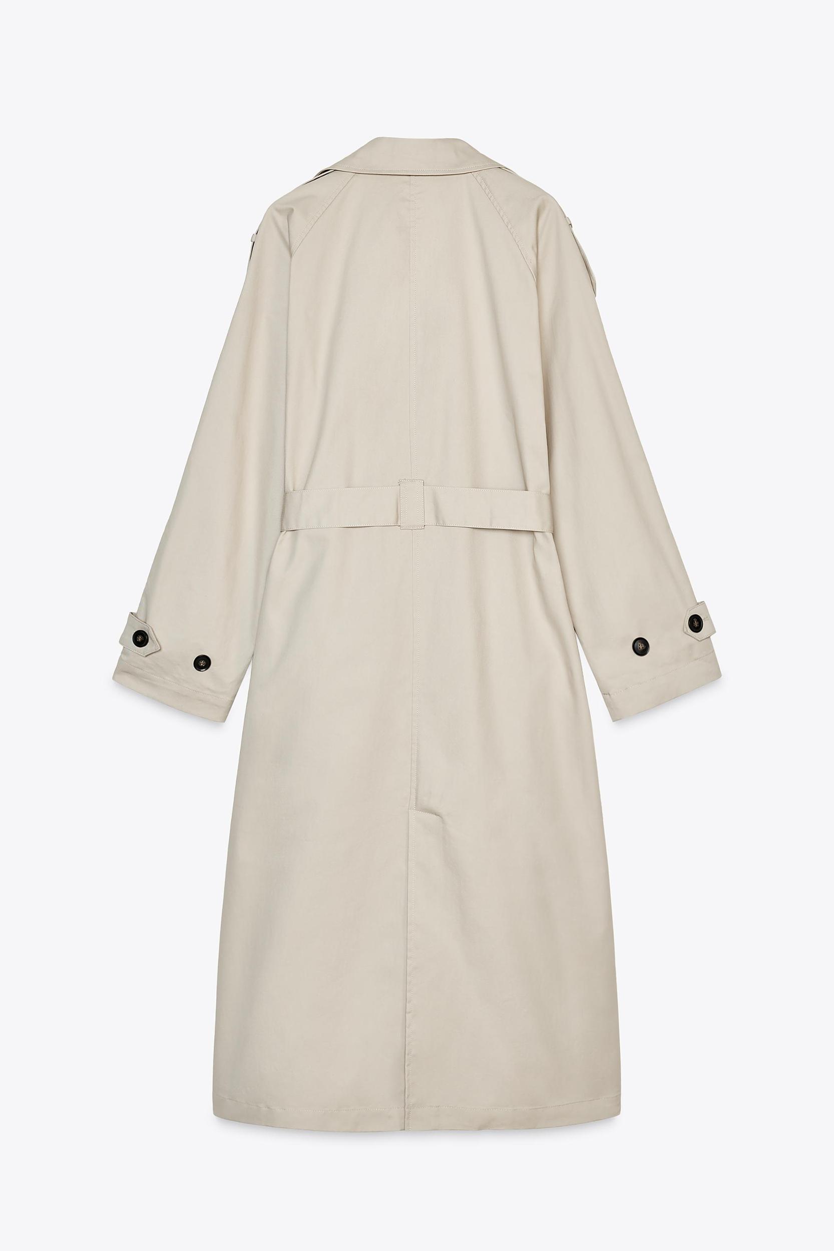 BELTED DOUBLE-BREASTED TRENCH COAT Product Image
