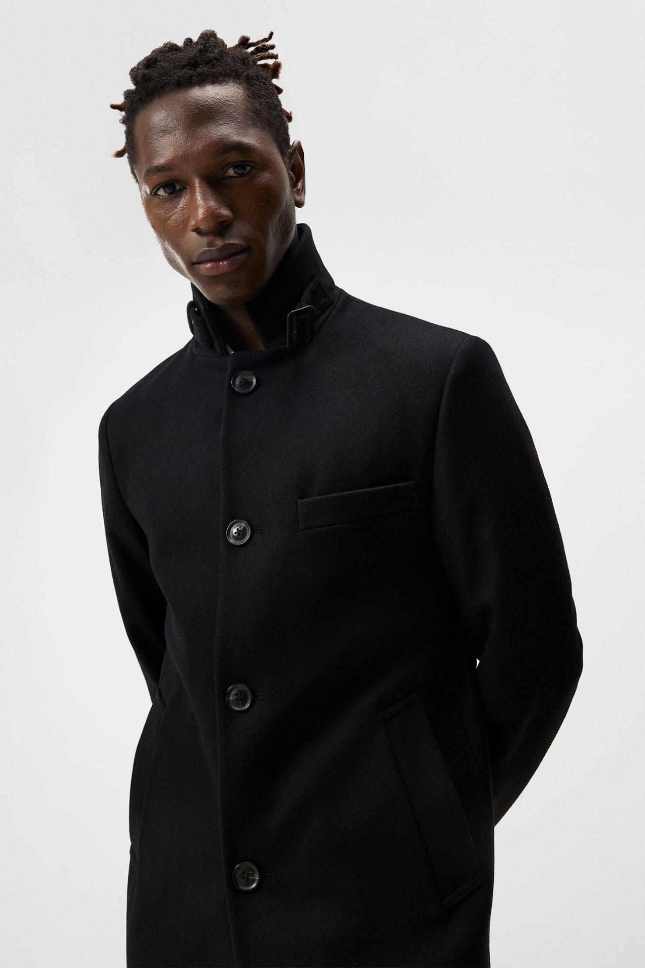 J. Lindeberg Holger Melton Black Coat Product Image