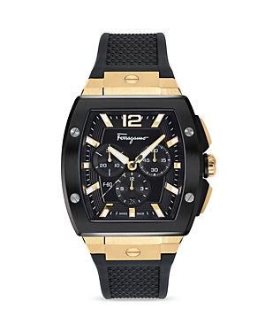 Ferragamo F-80 Tonneau Ion Plated Stainless Steel Chronograph Watch, 41.8mm Product Image