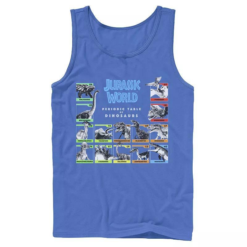 Men's Jurassic World Periodic Table of Dinosaurs Graphic Tank Top,  Product Image