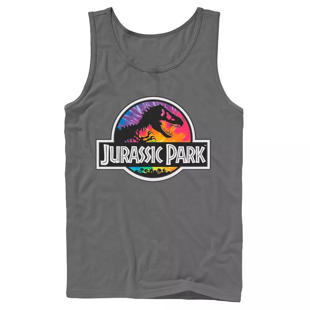 Men's Jurassic Park Tie Dye Classic Logo Tank Top,  Product Image