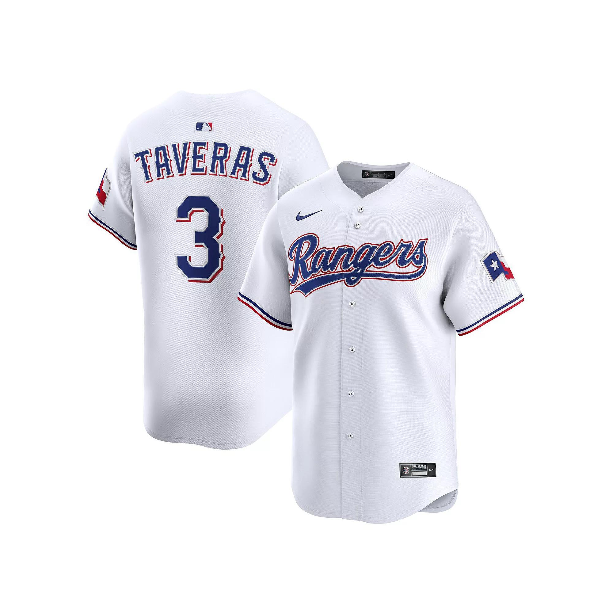 Men's Nike Leody Taveras White Texas Rangers Alternate Limited Player Jersey, Size: 3XL Product Image