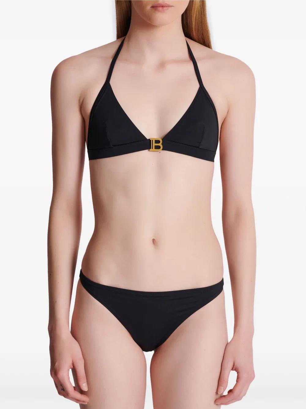 logo-print triangle bikini set Product Image