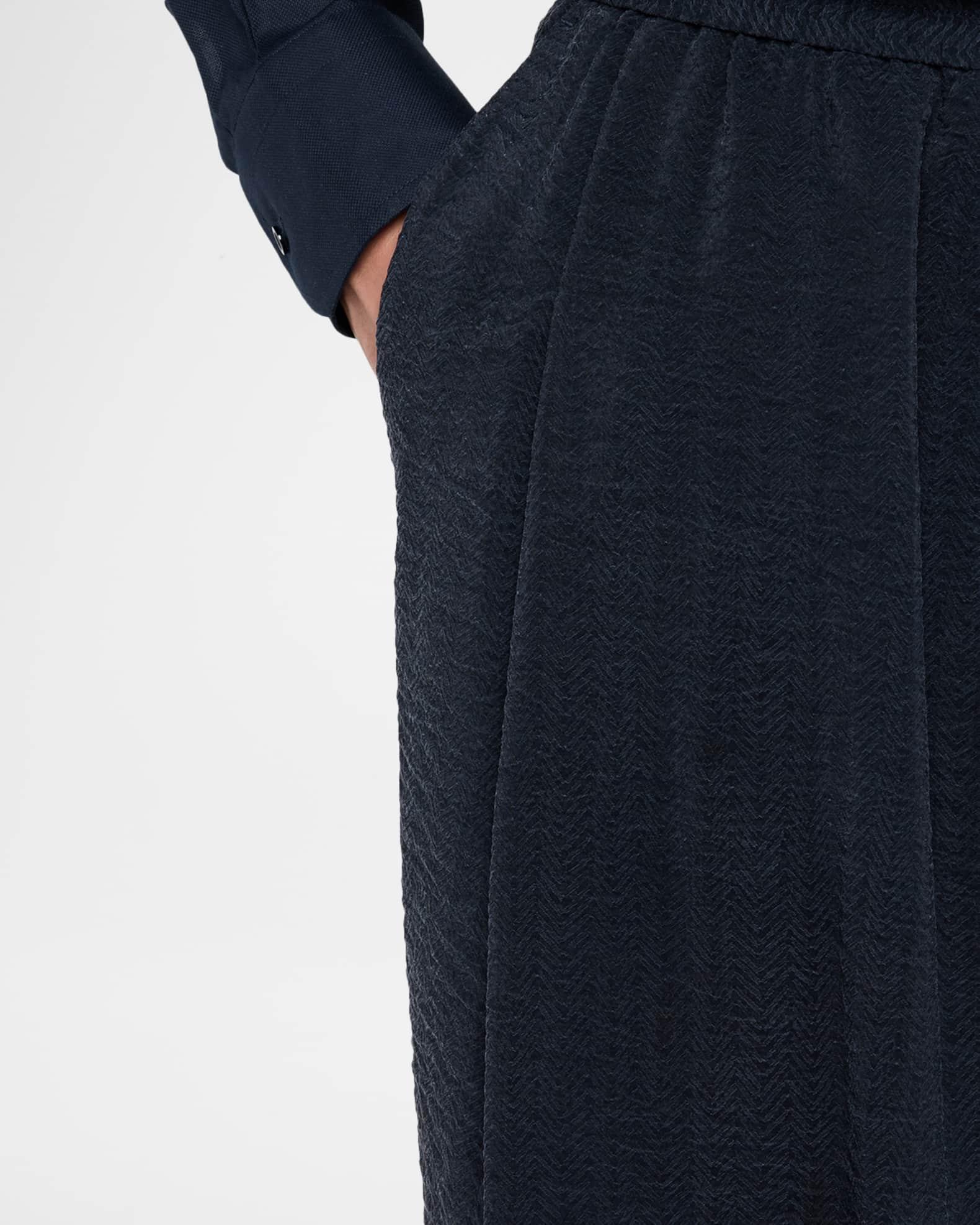 Men's Relaxed-Fit Herringbone Drawstring Trousers Product Image