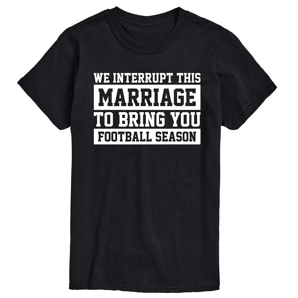 Big & Tall Marriage Football Tee, Men's,  Product Image
