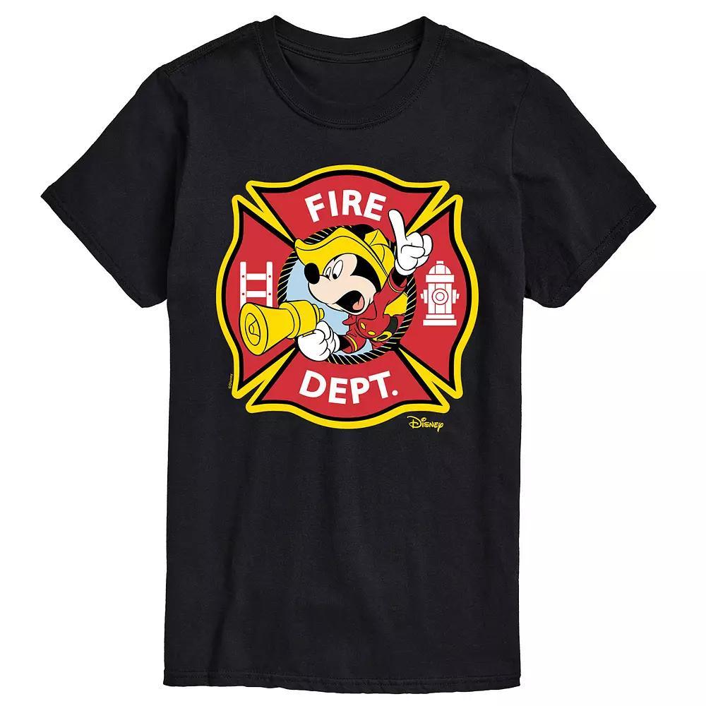 Disney's Mickey Mouse Men's Fire Dept. Badge Graphic Tee,  Product Image