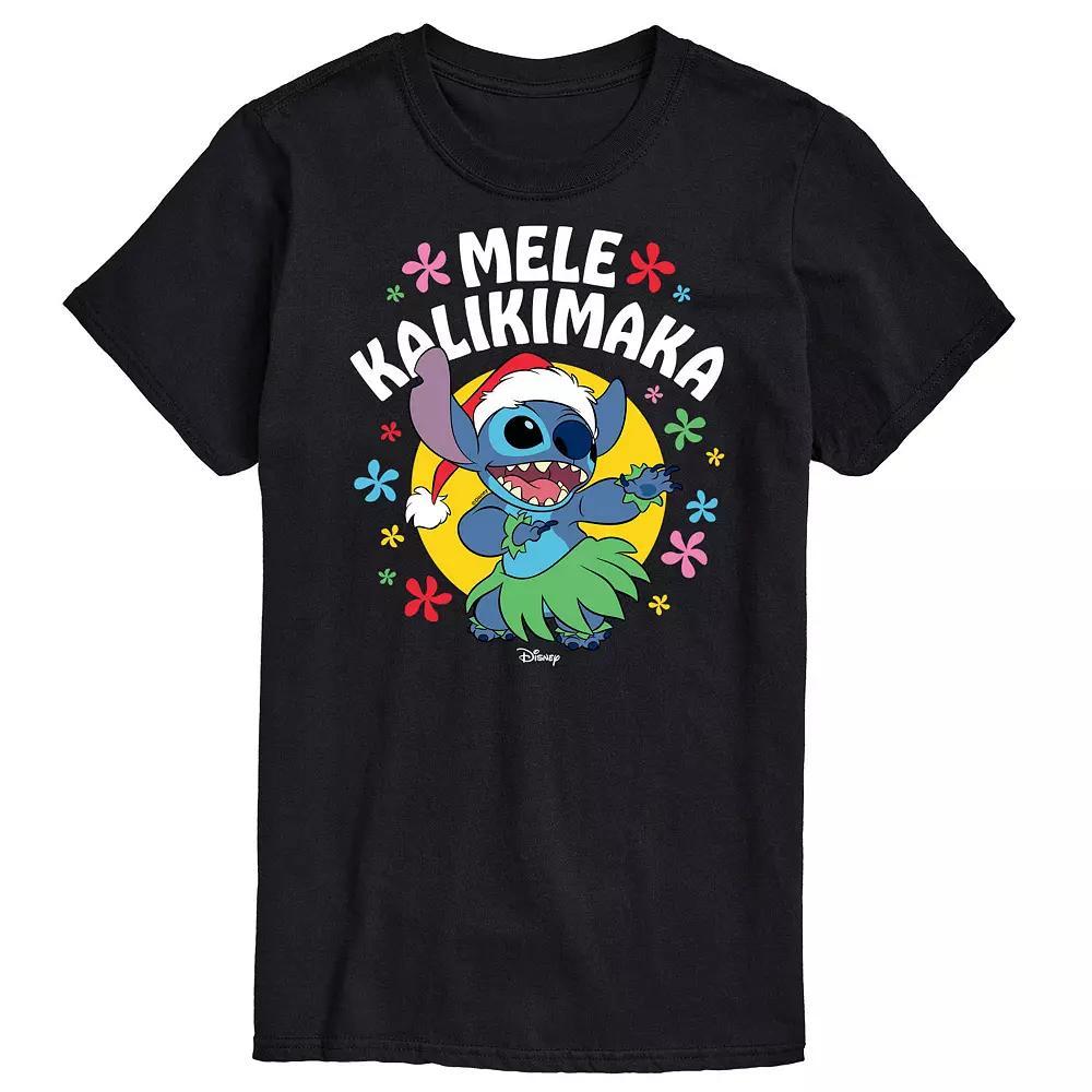 Disney's Lilo & Stitch Big & Tall Mele Kalikimaka Graphic Tee, Men's, Size: 6XB, Black Product Image