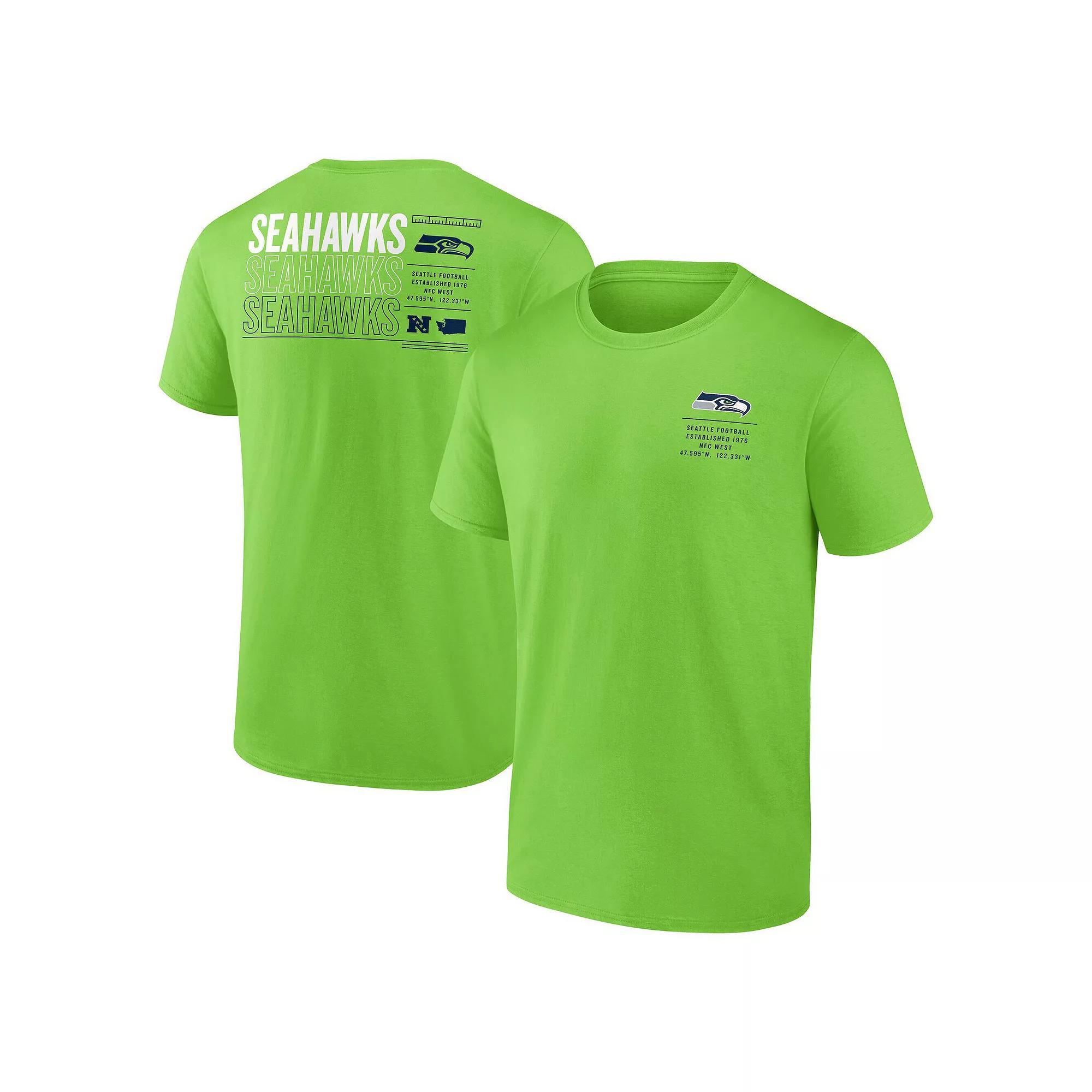 Men's Fanatics Neon Green Seattle Seahawks Repeat Stats T-Shirt, Size: 5XL, Brt Gr Product Image