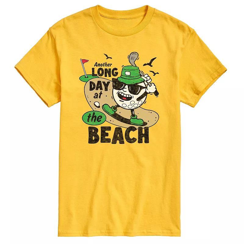 Men's Long Day at the Beach Golfing Graphic Tee, Size: Medium, White Product Image