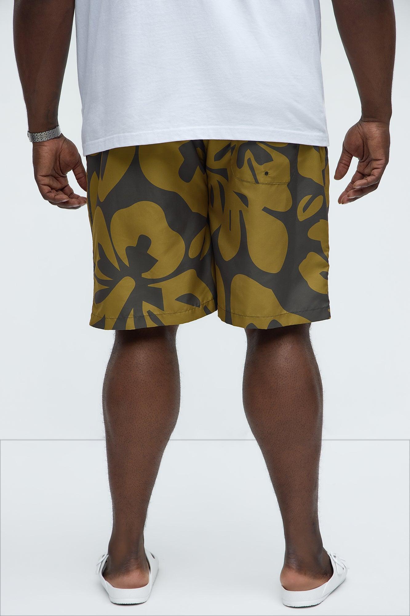 Island Flower Relaxed Short - Brown Combo Product Image