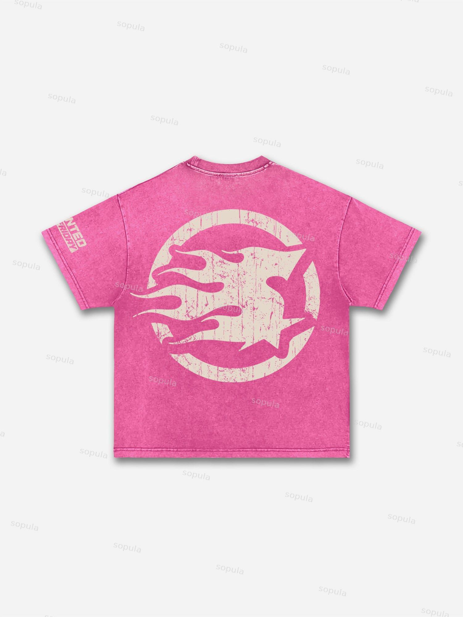 Fat Cat Eating Ramen Acid Washed T-shirt Product Image