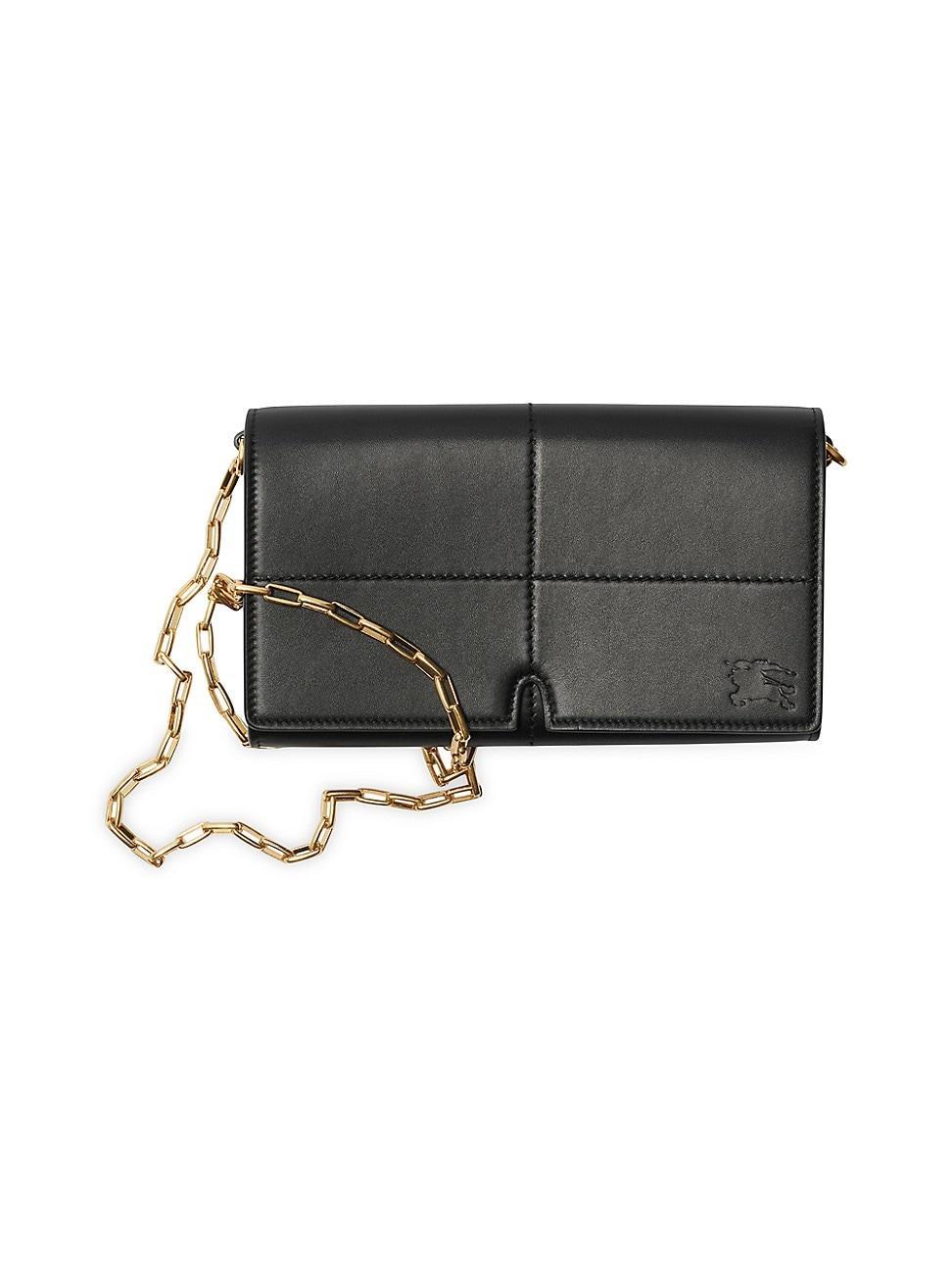 Womens Leather Chain Strap Wallet Product Image