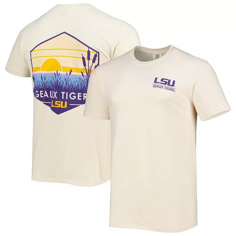 Men's Cream LSU Tigers Landscape Shield Comfort Colors T-Shirt,  Product Image