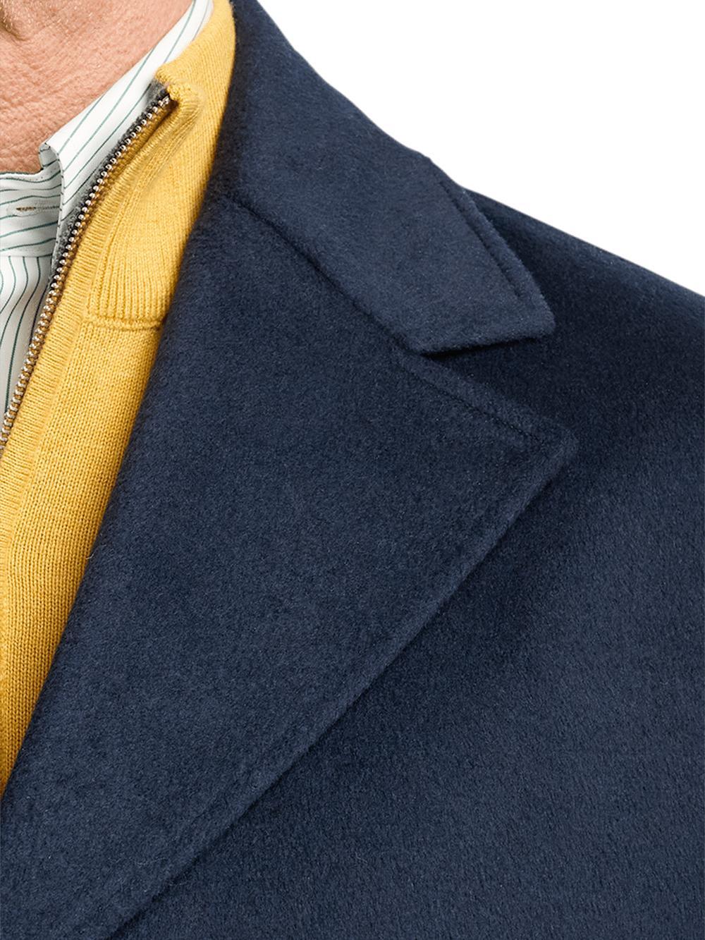 Wool Blend Topcoat - Navy Product Image